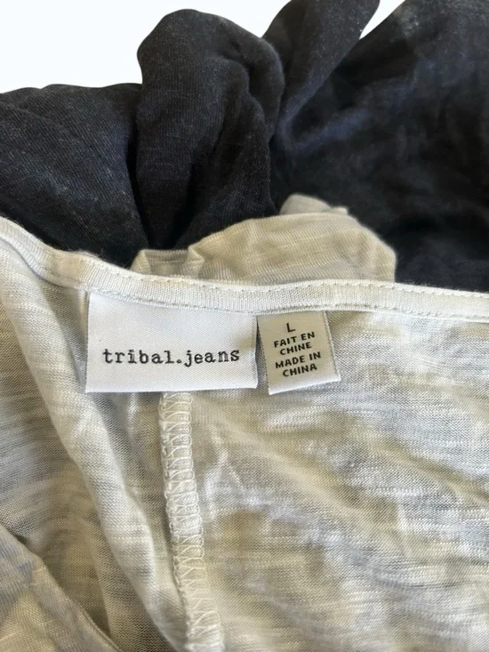 Tribal Jeans Paisley Burnout Ombré Dolman Top Size L - Picture 6 of 6